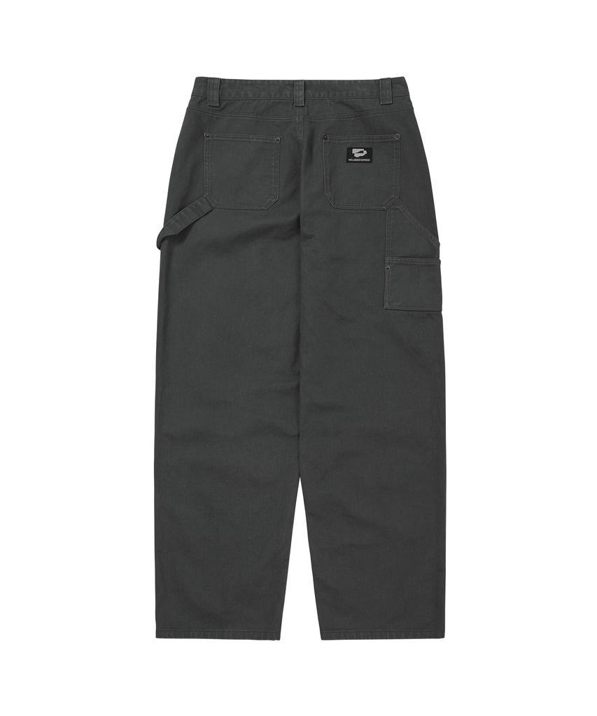WELLBEING EXPRESS Washed Carpenter Pants Khaki
