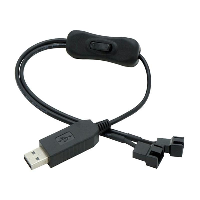 USB To 4Pin Fan Converter Cable With 12V Sets Up Voltage Output Line Fast Speed For Desktop Coolers