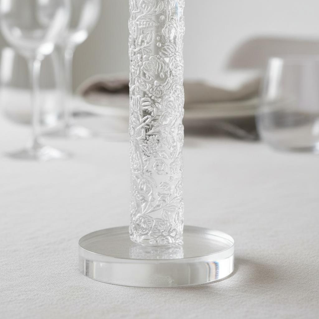3 Pieces Crystal Candlestick Set Nordic Design Taper Candle Holder Set Decorative Table Centerpiece Elegant Design for Wedding