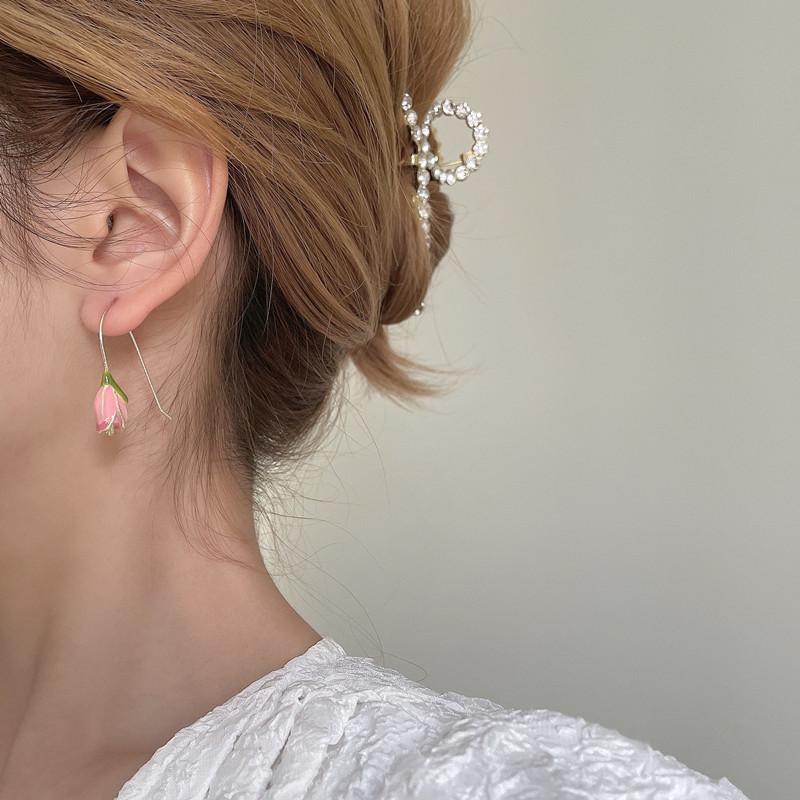Retro Tulip Earring Minority French Gentle Earring Sweet Girl Spring Earring