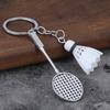 Keychain Pendant Simulated Badminton Racket Charm Mini Key Chain Zinc Alloy Pendant Personalized Bag Accessories