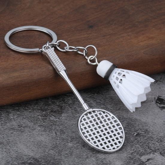 Keychain Pendant Simulated Badminton Racket Charm Mini Key Chain Zinc Alloy Pendant Personalized Bag Accessories