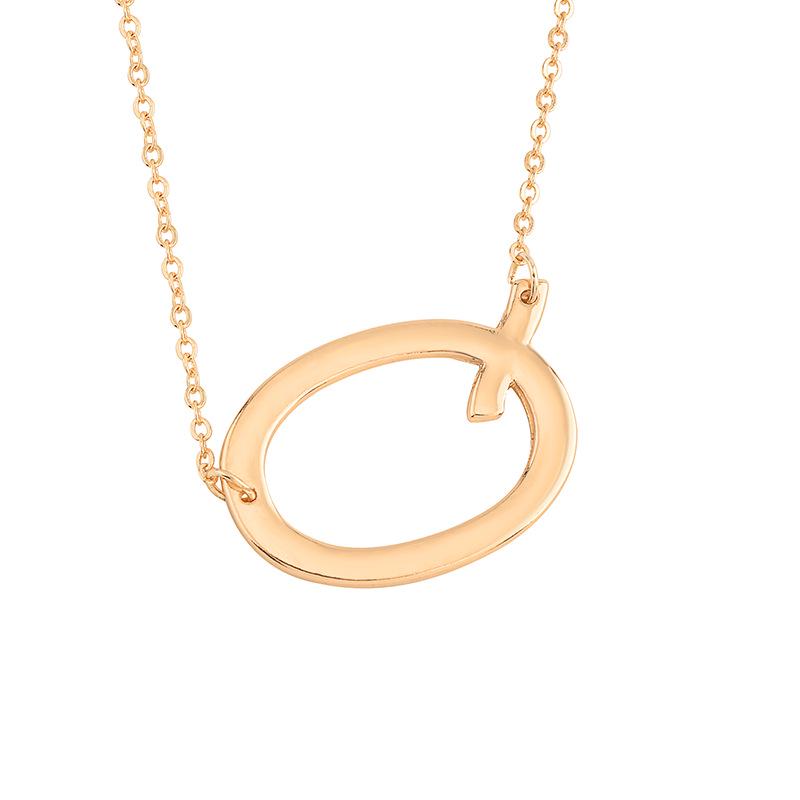 2026 Simple Hot-selling Jewelry, Letter Necklace, Trendy Neck Chain 26 English Letter Collarbone Chain 2025 Source