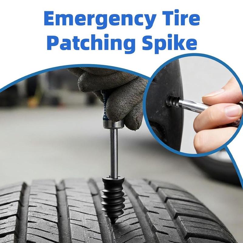 Tubeless Tire Patch Tire Repair Screws Puncture Set for Car Motorcycle, Vacuum Tubeless Tyre Rubber Nail Repair Tools Kit