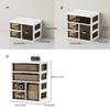 Connectable Plastic Shelf Set With Multiple Sections For Neat Home Or Office Use