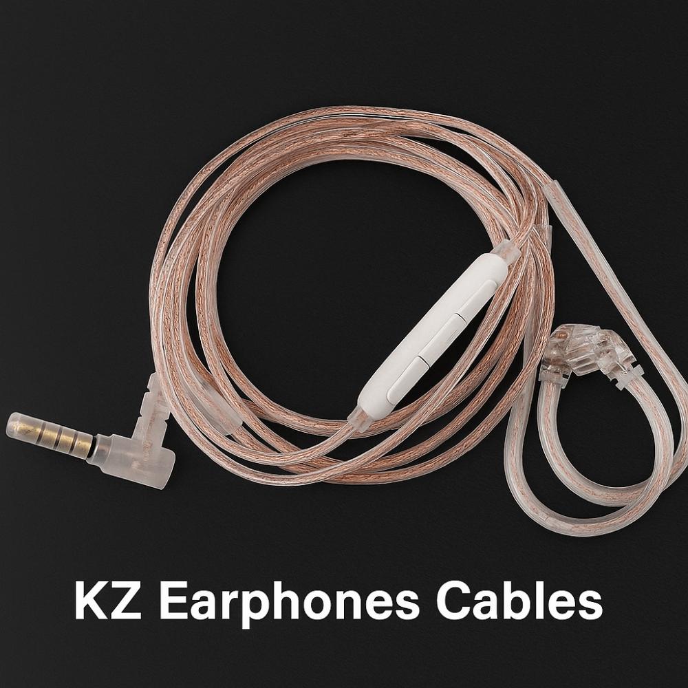 3.5MM KZ Headphones Wire 2PIN Wired Earphones Cables KZ Earphones Cables  Headset Accessories