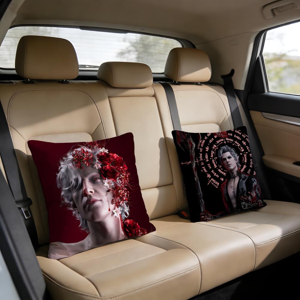 Baldurs Gate 3 Astarion Cushion Cover Short Plush Pillowcase for Bed Sofa Carwashable