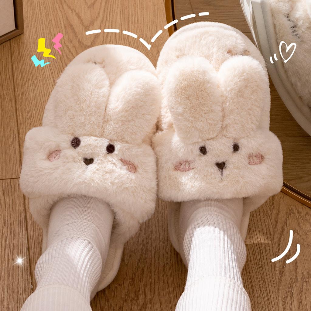 Heated Winter Slippers for Women & Men-Thick Plush Booties with Non-Slip Sole, Warm Fleece-Lined House Shoes for Indoor/Outdoor