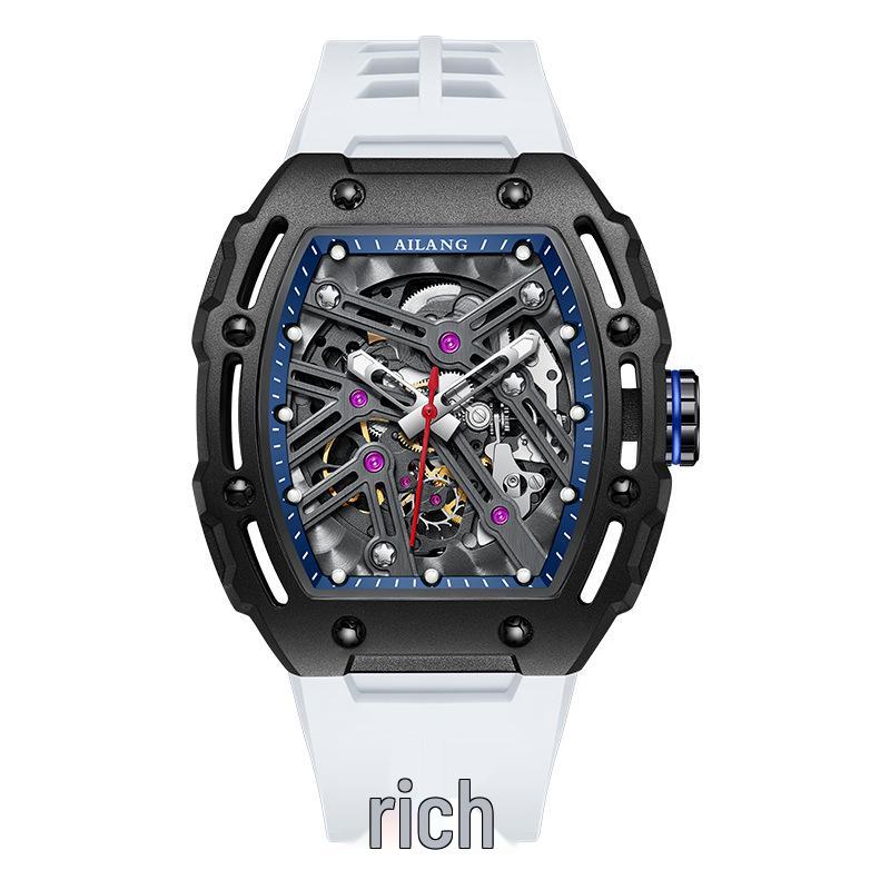 Ai Lang Richard Automatic Skeleton Barrel-Shaped Watch