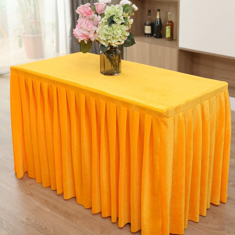 Konferenztischdecke für Hotels, rechteckige Tischdecke für Büros, Anmeldebereich, Flanelltischdecke, Tischüberzug, Tischrock