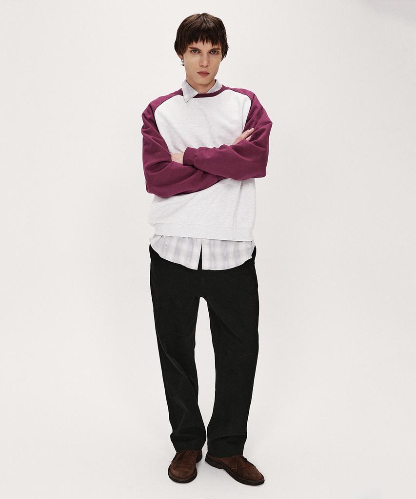 SHIRTER Brushed Reglan Sweatshirt (Burgundy)