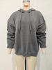 2026 European & American Women's Hooded Drawstring Long Sleeve Wool Knit Sweater