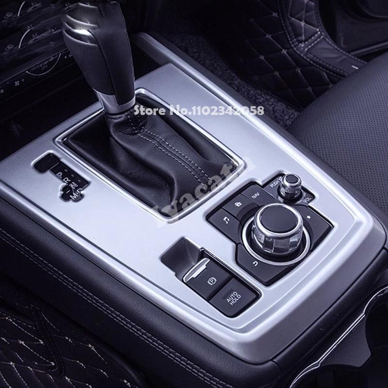 LHD RHD For Mazda CX8 CX-8 2017- ABS BLACK Inner Window Lift Switch Button Panel Cover Trim Gear Shift Panel Accessories
