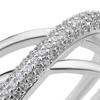 Finger Ring Adjustable Open Design Multi-Layer Interlaced Winding Shape Finger Band with Full Rhinestone Inlay Jewelry Gift