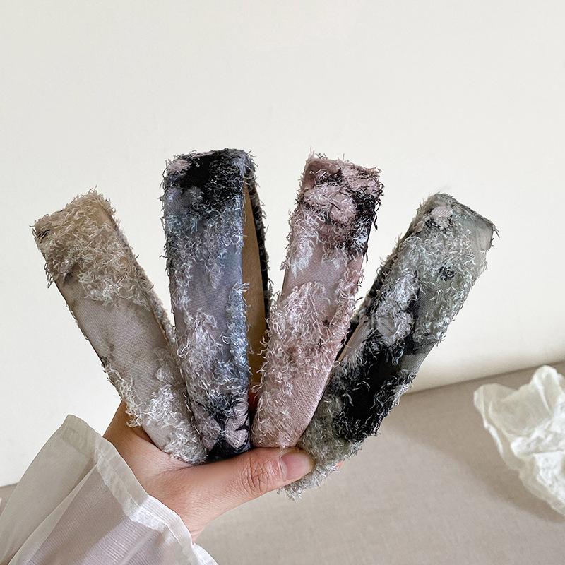 Neue Tinte Schmetterling Stoff Haarreifen Damen Mode Klassische Spitze Schwamm Stirnbänder Outdoor Freizeit Haarschmuck