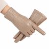 Rivet Beads Decoration Touch Screen Gloves Windproof Winter Women Gloves  Outdoor Cycling