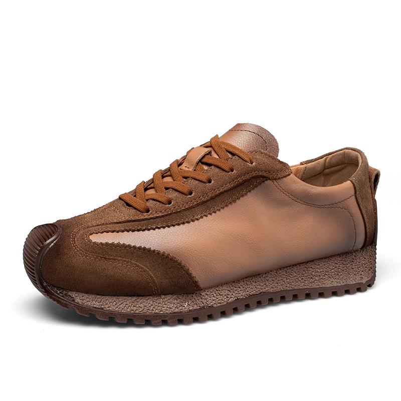 

2025 new men s shoes breathable trendy shoes popular shoes leather board shoes retro sports and leisure white shoes 43