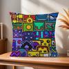 Game Geometry Cartoon Dash  Cushion Cover Decorative Pillow Sofa Home Decor Case Pillow Cases