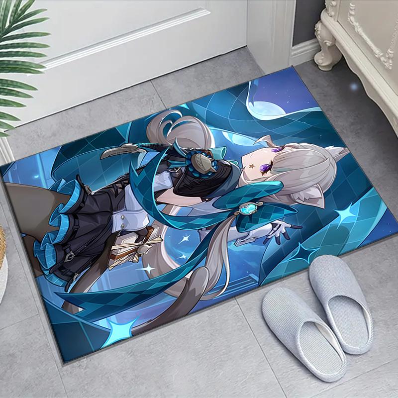 1pc Genshin Impact Lyney Lynette Design Area Rug - Non-Slip, Soft & Cozy Floor Mat for Living Room, Bedroom, Office - Indoor/Outdoor Decorative Carpet