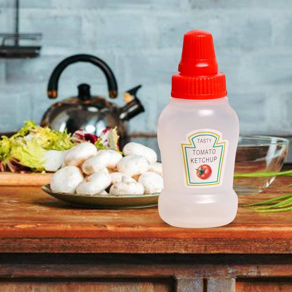 Storage Mini Tomato Ketchup Bottle Empty Refillable Squirt Salad Dressing