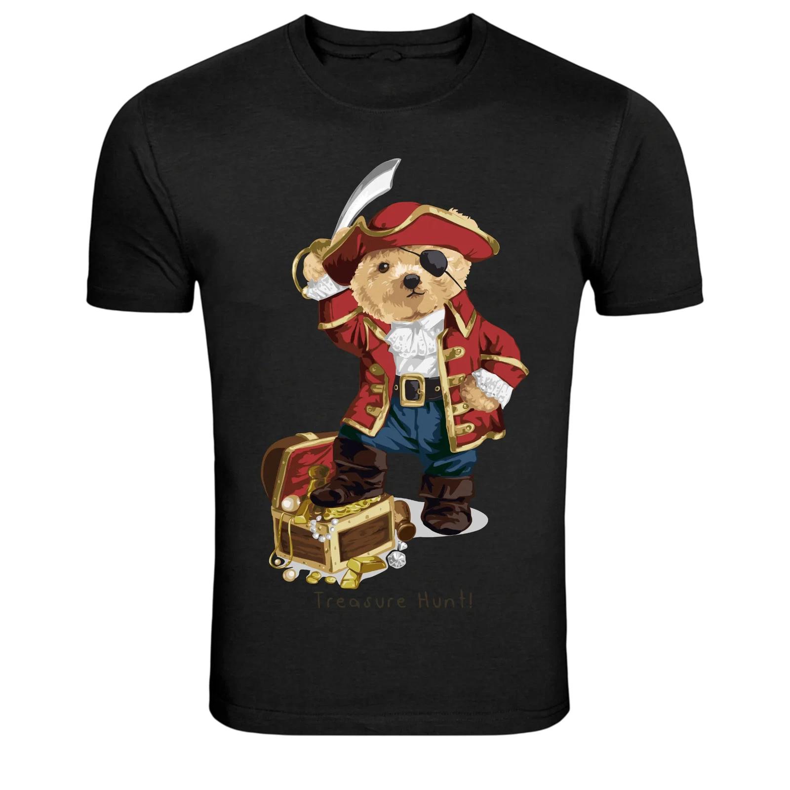 Treasure Hunt Pirate Teddy Bear Graphic T-Shirt XXXXL
