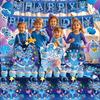 K-pop Demon Hunters Derpy Tiger Celebration Disposable Tableware Blue Collection Present Tablecloth Banner Xmas Birth Date Celebration Supplies