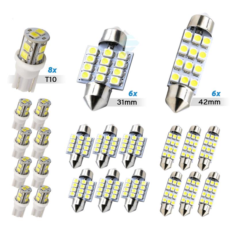 

20 шт. светодиодный белый световой купол для салона автомобиля, подсветка номерного знака на двери Style 1