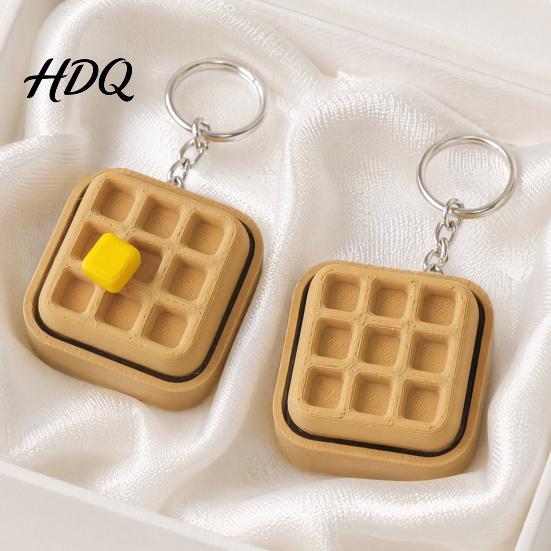 Desktop Decorative Ornament Keychain Pendant Mechanical Balance Figurine 3D Printed Modern Artistic Modeling Piece Stress Relief Fidget Toy Waffles