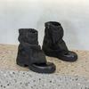 Martin Boots Women's Summer New Denim Clip Toe Pile Socks Boots European and American Style Niche Design Cool Boots Women