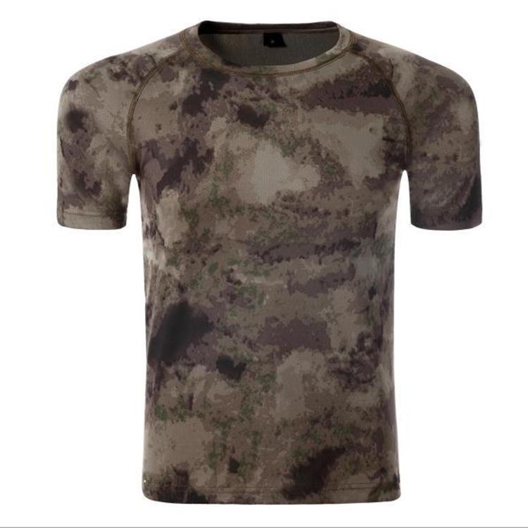 Men's Korean Style Camouflage Short Sleeve T-shirt, Special Forces Slim Fit Military Summer Tee, Trendy.
