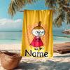 Custom Name Ultra-Soft Beach Towel with Little My Theme,Ideal for Pool - Camping, Diving - Perfect Travel Essential, Vibrant Beach Towel.