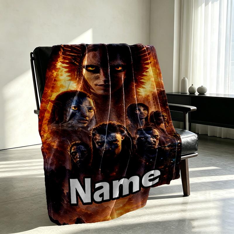 Coperta Stampata con Avatar Personalizzato e Nome Personalizzato, Decorazione per la Casa, Camera da Letto, Divano, Campeggio, Divanetto, Regali per Compleanno Natale