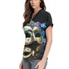 Damen-Karnevals-Outfit, Party-Maskenmuster, Pflege-Top