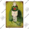 Mfoever Tin Decor Gin Brand Vintage Wine Tin Sign Metal Alcohol Plaque for Home Kitchen Bar Pub Club Man Cave Decoration Wall Decor