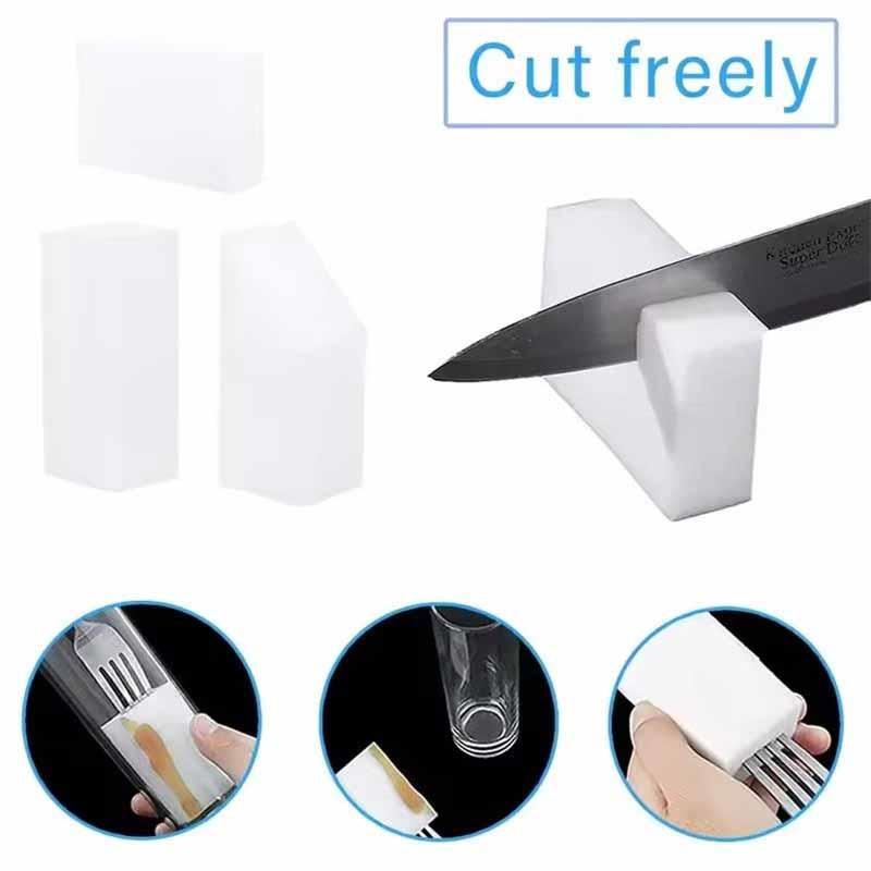 20/50/100pcs Magic Reusable Leather Shoes Stainless Steel Ceramic Wall Surface Marker Pen Oil Stain Cleaning Sponge Household Cleaning Tools