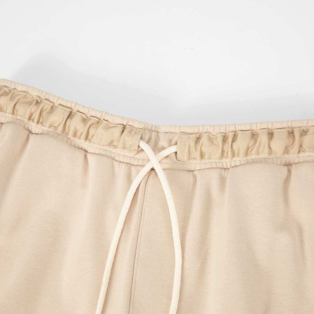 Puma Solid Color Lace-Up Knit Joggers Unisex Bottoms Oatmeal 539665-88