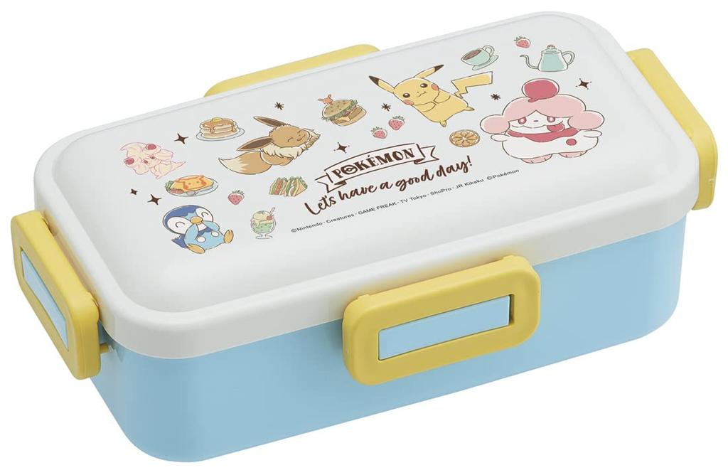Skater Lunchbox 530ml Einschichtig Hergestellt in Japan Verschluss Spülmaschinen- und Mikrowellengeeignet Pokemon Cafe Art Damen Auslaufsicher 4-Punkt PFLB6AG-A