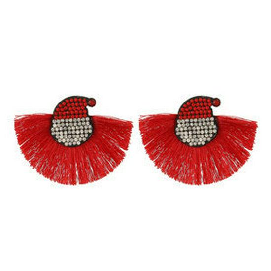 Chic Reflective Sequin Heart Dangle Earrings - Childlike Nightclub Fashion with Ear Hooks