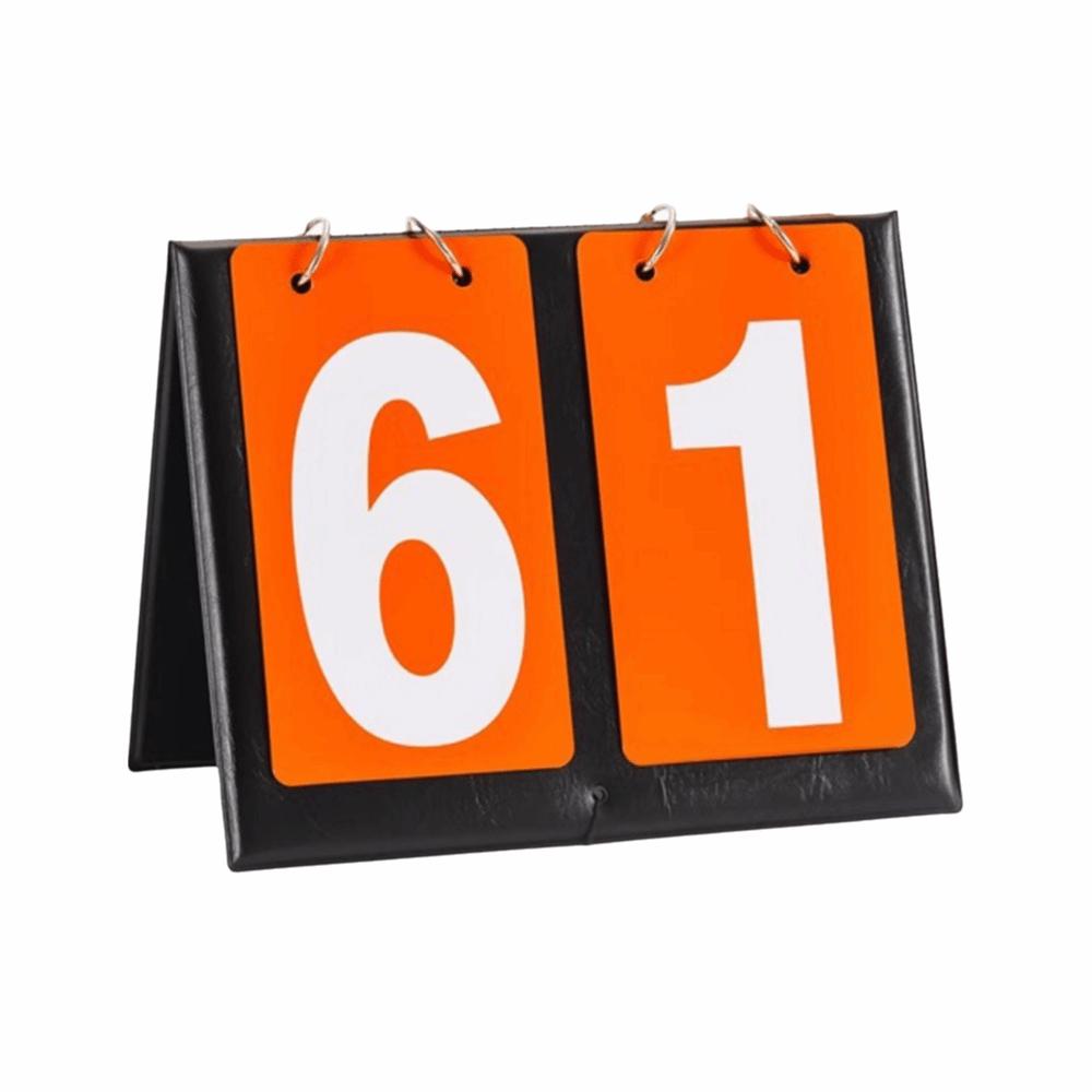 Durable Multi-Sport Game Scoreboard Leather Sports Table Score Counter  Basketball 2 digit red