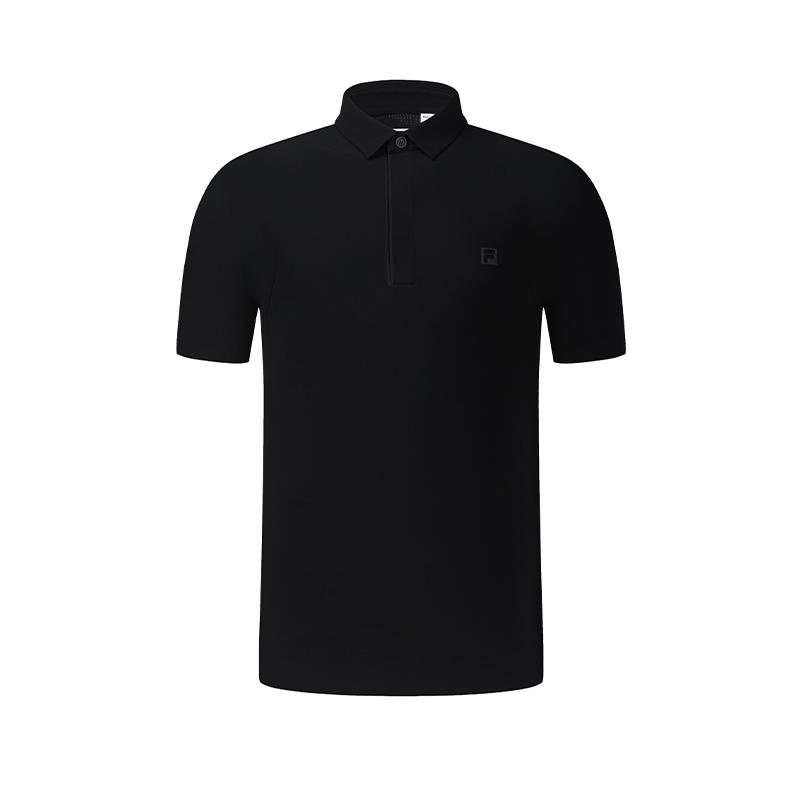 FILA Fitness Cool Dry Simple Polo Shirt Men tops Deep-Black A51M631101FBK