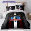 Colo-Colo Crest Black White Maroon Vertical Stripe Print 3 Pieces Duvet Cover Set Chile Soccer Bedding Bedroom Decor Without Pillow Core Comforter