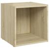 TV Stand in Sonoma Oak Finish 37 x 35 x 37 cm Particleboard