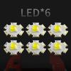 5PCS 6 LEDs Flashlight Rechargeable Mini Torch High Brightness Power Display Outdoor Lighting for Outdoor Lighting Camping Emergency