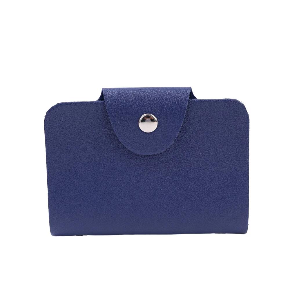 Nouveau Porte-Cartes pour Embouts à 24 Emplacements Sac Simple Couleur Unie Pochette pour Femmes Hommes Organisateur de Cartes de Crédit ID Portefeuille Porte-Cartes en Cuir