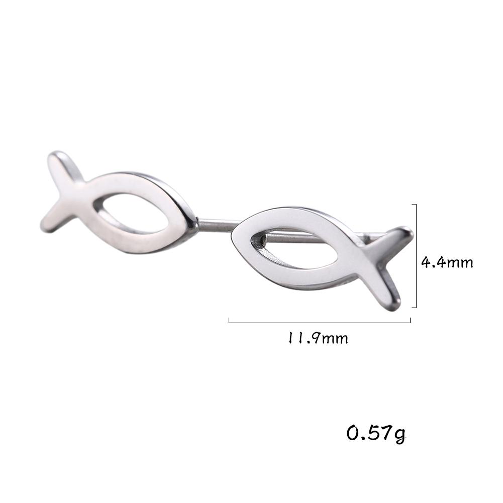Cazador Cute Cat and Fish Bone Stud Earring Women Small Piercing Earrings Stainless Steel Jewelry Mother Gift 2026 Trend