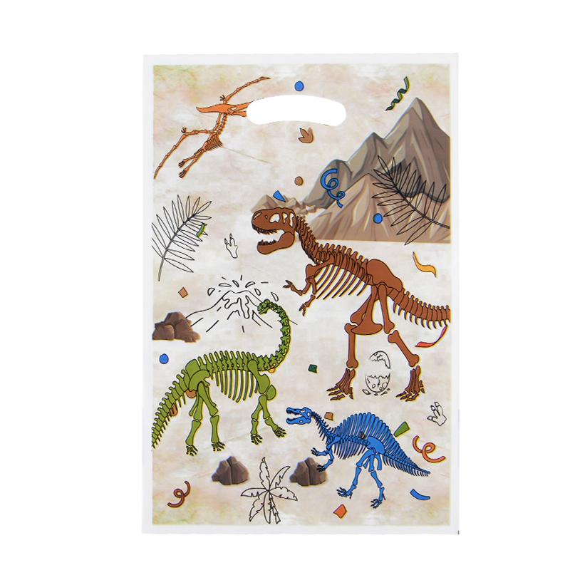 10/20/30pcs Dinosaur Gift Bag Kids Jungle Animal Birthday Party Decoration Supplies Plastic Candy Cookie Packaging Bag for Guest