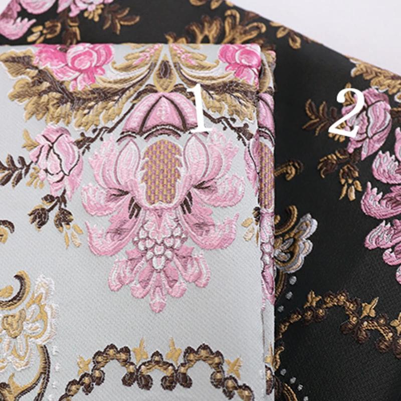 100*145cm Tela de Brocado de Satén de Seda Jacquard de Lujo Estilo Retro Tela de Bordado Floral Chino Ropa Cheongsam Kimono