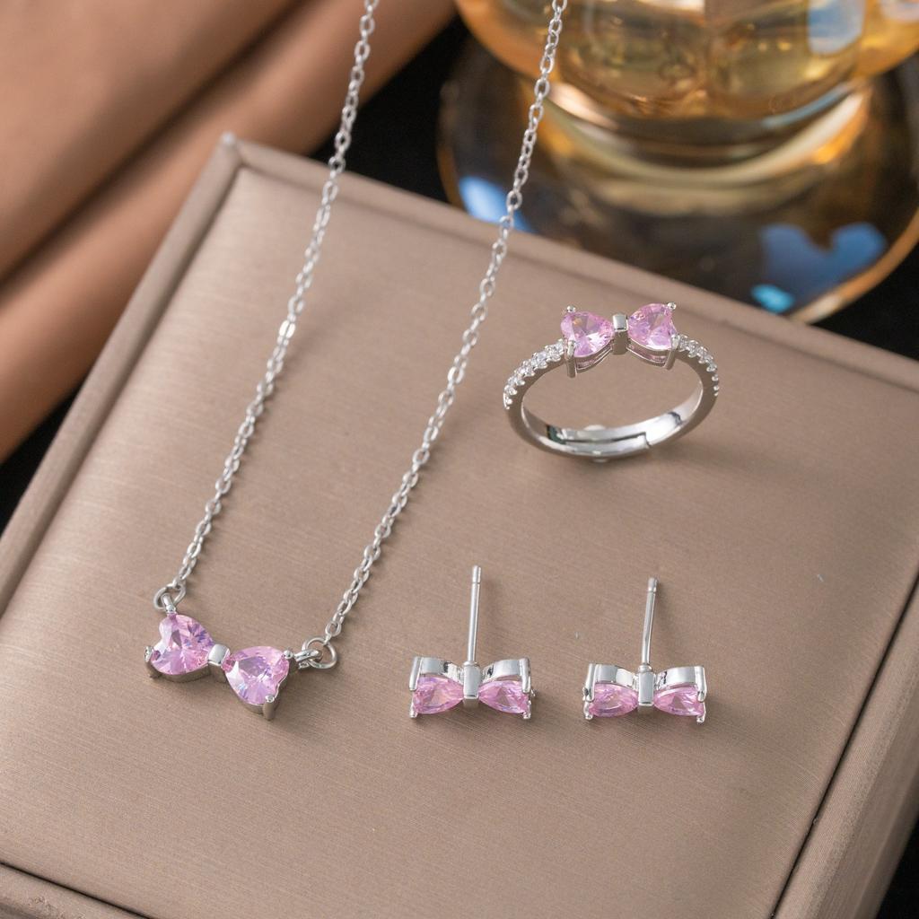 Elegant Burgundy Cherry Necklace For Women Minimalist Luxury Collarbone Chain Delicate Pendant