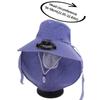 Langlebige Solarventilator Gesichtsmaske Sonnenhut 300mA Breiter Rand Fischerhut UV-Schutz Vollumhüllend Teeernte Arbeitsmütze Sommer Unisex