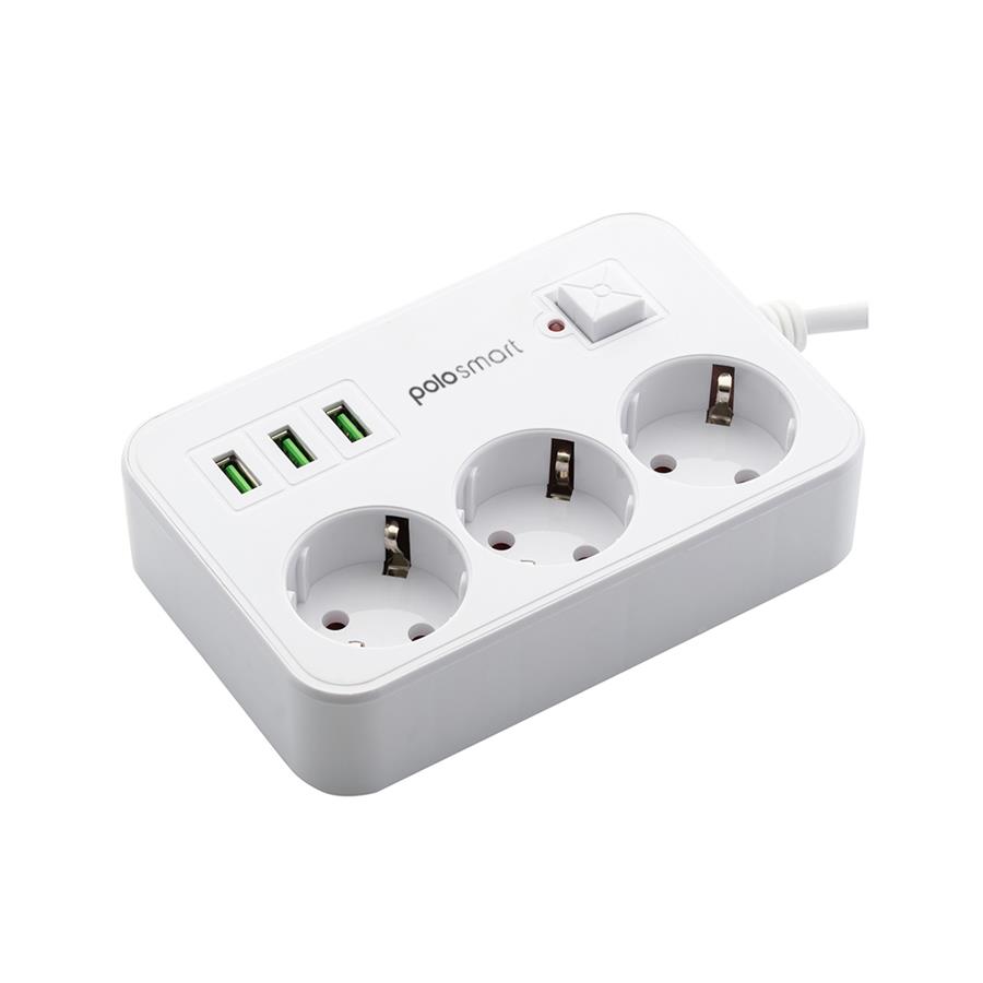 

Удлинительный кабель Polosmart MP08 с защитой от теплового тока, 2 метра, белый
